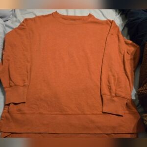 Aerie Desert Dust Oversized Side Slit Sweatshirt XL - Rust